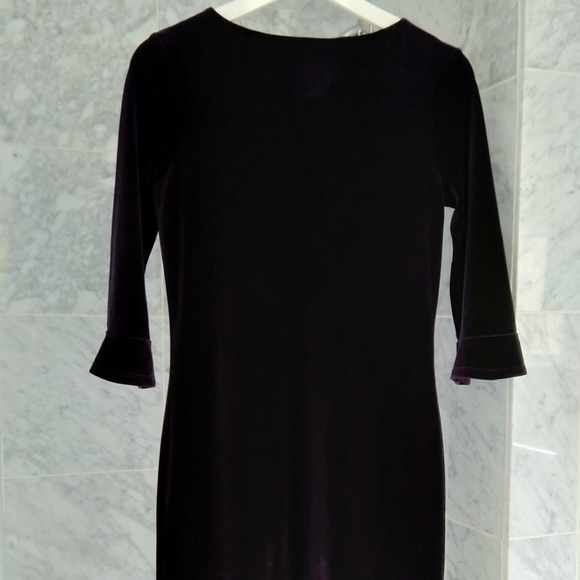 Purple Velvet evening dress - Picture 3 of 4
